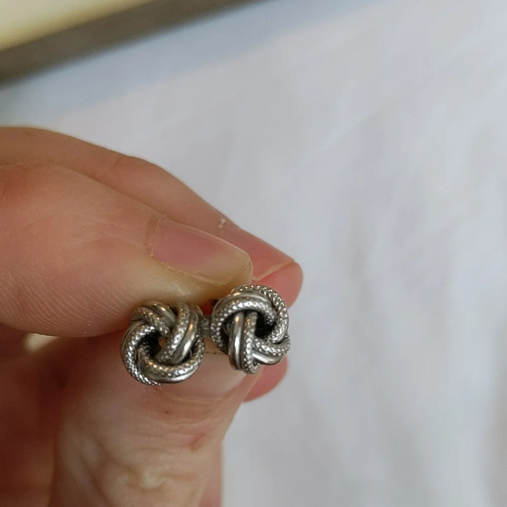 Silver Love Knot Earrings